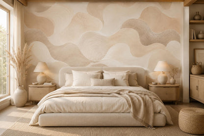 Champagne Abstract Wallpaper: Soft Pearl Wall Mural