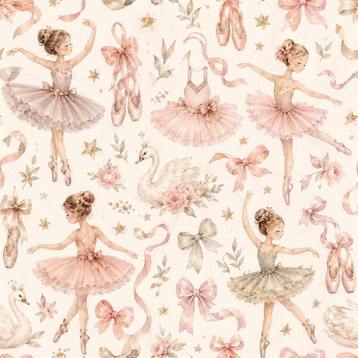Ballerina Dreams Wallpaper: Girls Dance Wall Mural