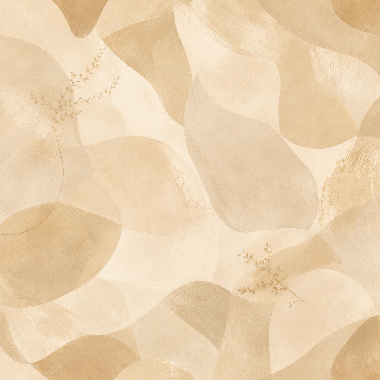 Golden Beige Abstract Wallpaper: Warm Neutral Wall Mural