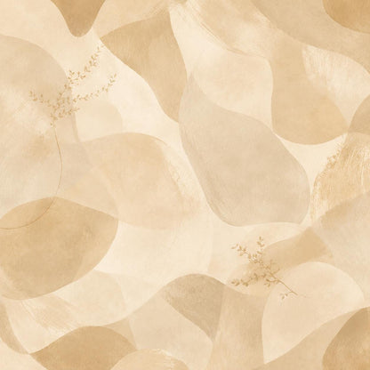Golden Beige Abstract Wallpaper: Warm Neutral Wall Mural