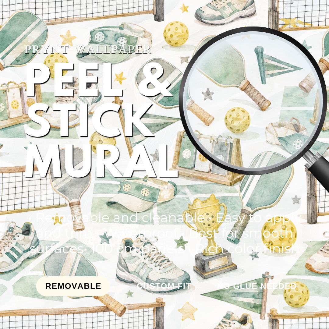 Pickleball Fun Wallpaper: Kids Sports Wall Mural