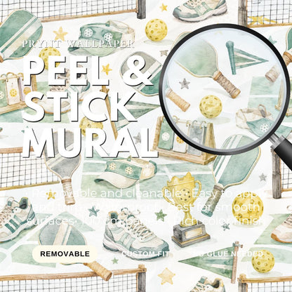 Pickleball Fun Wallpaper: Kids Sports Wall Mural