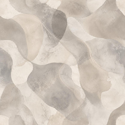 Smoky Grey Abstract Wallpaper: Soft Stone Wall Mural