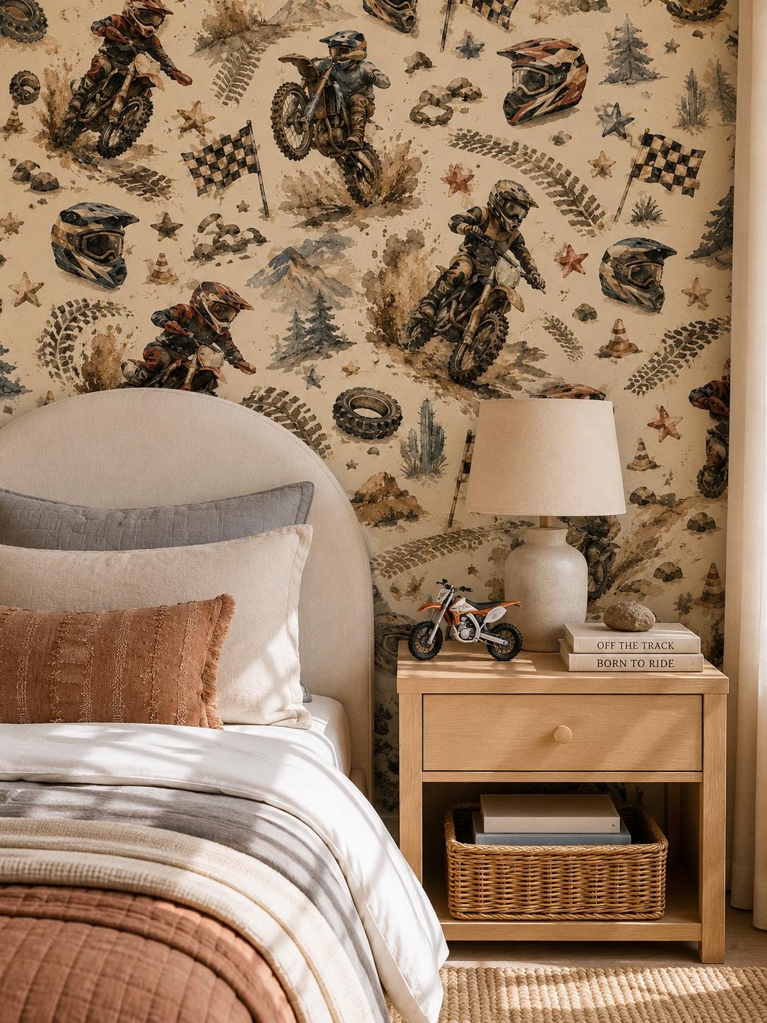 Dirt Bike Adventure Wallpaper: Boys Motocross Wall Mural
