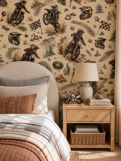 Dirt Bike Adventure Wallpaper: Boys Motocross Wall Mural