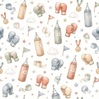 Boxing Glove Wallpaper: Sports Nursery Wall Mural