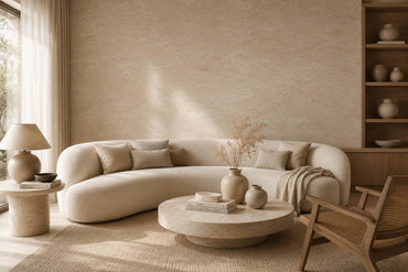 Sandstone Texture Wallpaper: Warm Neutral Stone Wall Mural