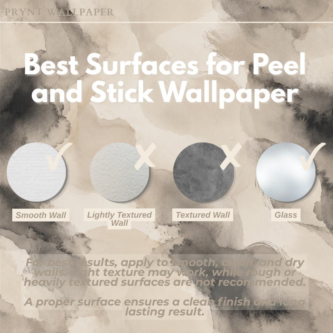Ivory Ink Wash Wallpaper: Soft Black Abstract Wall Mural