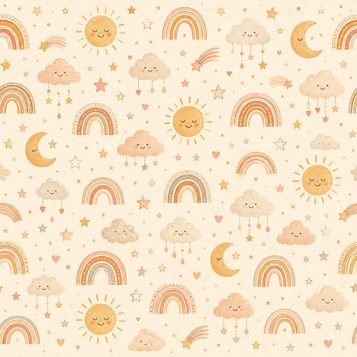 Retro Rainbow Wallpaper: Playful Kids Room Wall Mural