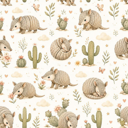 Armadillo Desert Wallpaper: Southwest Animal Nursery Mural
