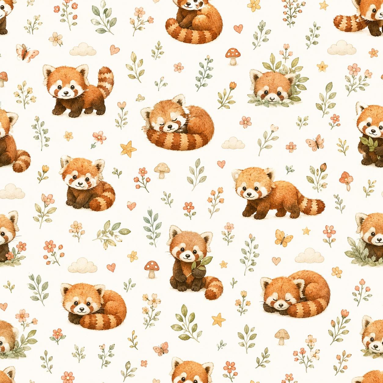 Red Panda Wallpaper: Forest Nursery Wall Mural