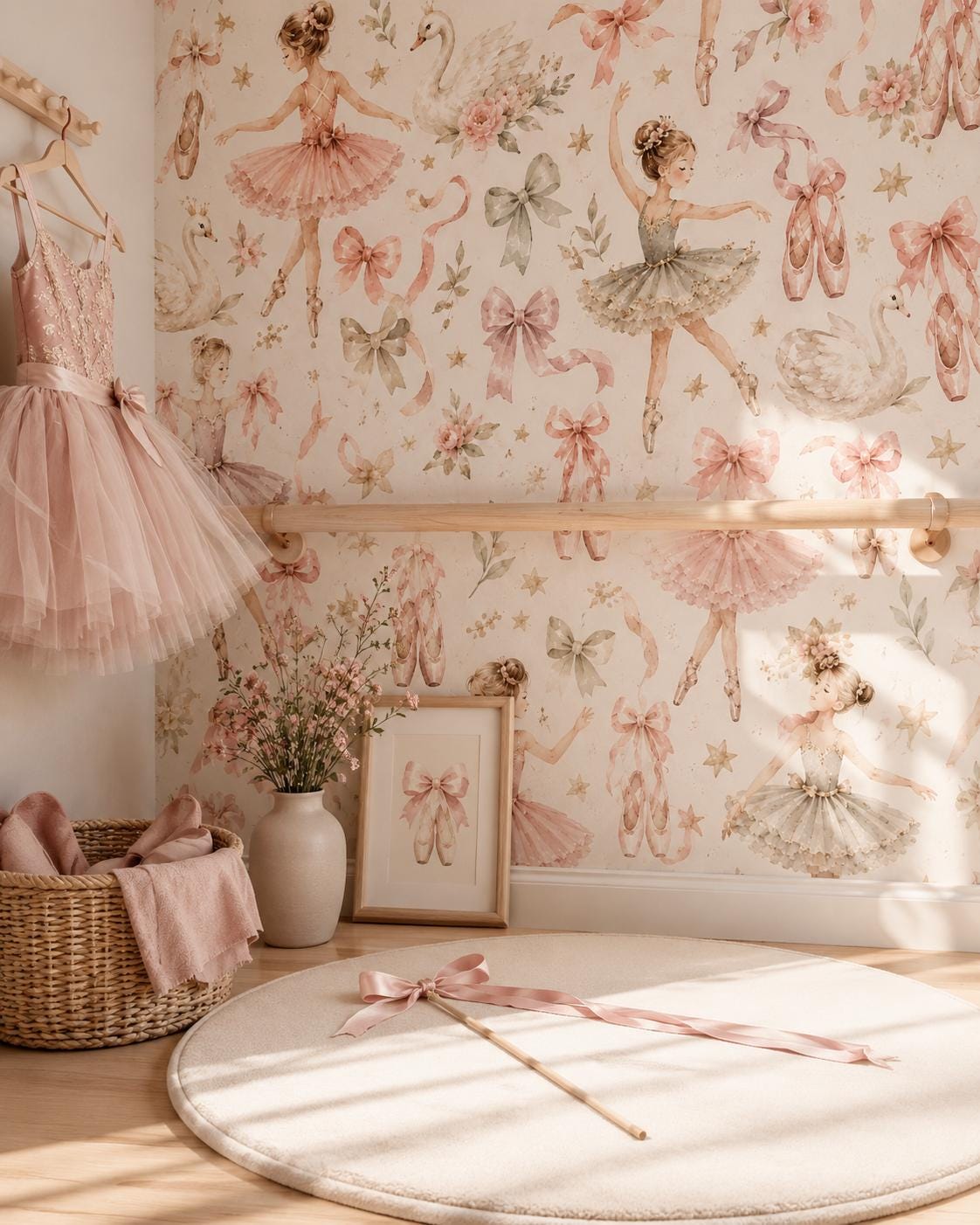 Ballerina Dreams Wallpaper: Girls Dance Wall Mural