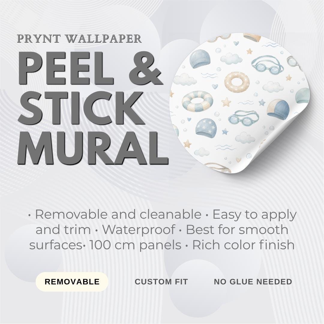 Swimming Wallpaper: Pool Sports Nursery Wall Mural