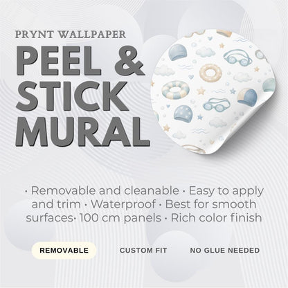 Swimming Wallpaper: Pool Sports Nursery Wall Mural