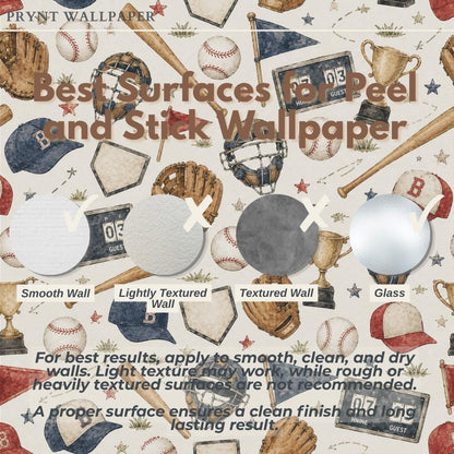 Baseball All Stars Wallpaper: Kids Sports Wall Mural