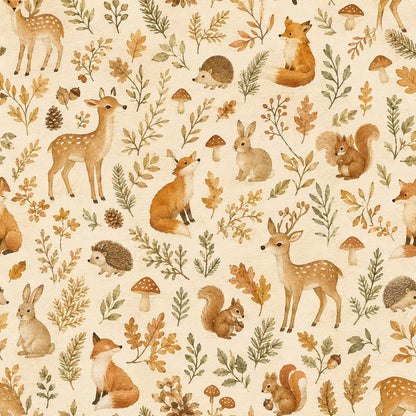 Autumn Woodland Animal Wallpaper: Cozy Forest Nursery Wall Mural