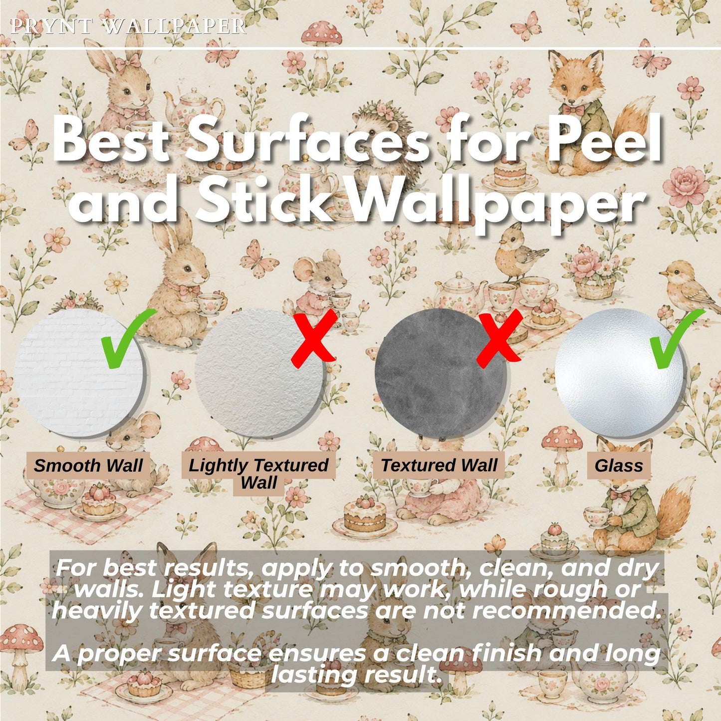 Garden Tea Party Animal Wallpaper: Whimsical Nursery Wall Mural