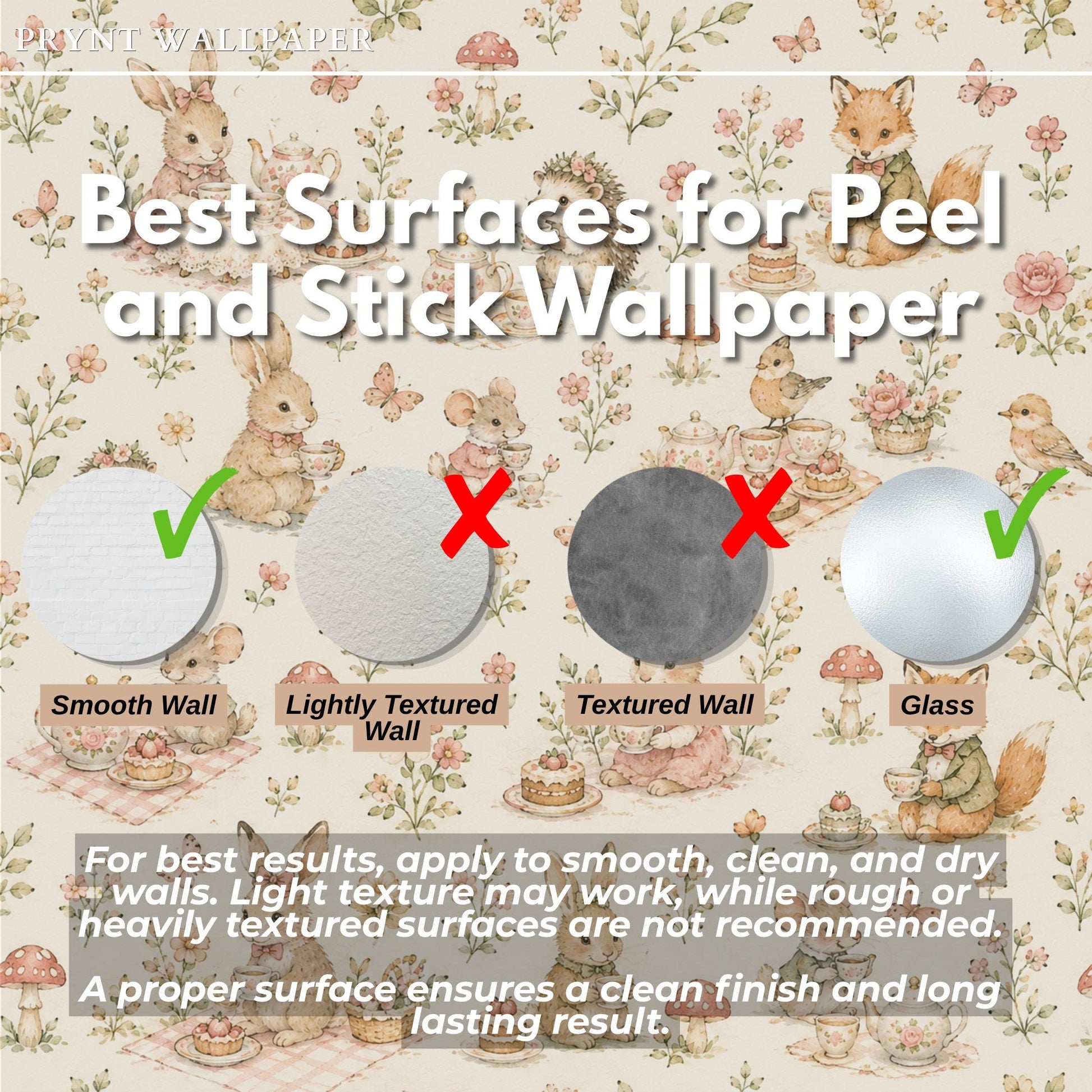 Garden Tea Party Animal Wallpaper: Whimsical Nursery Wall Mural