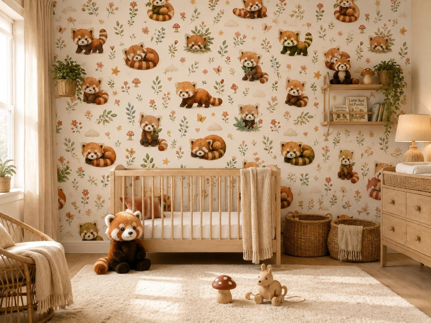 Red Panda Wallpaper: Forest Nursery Wall Mural