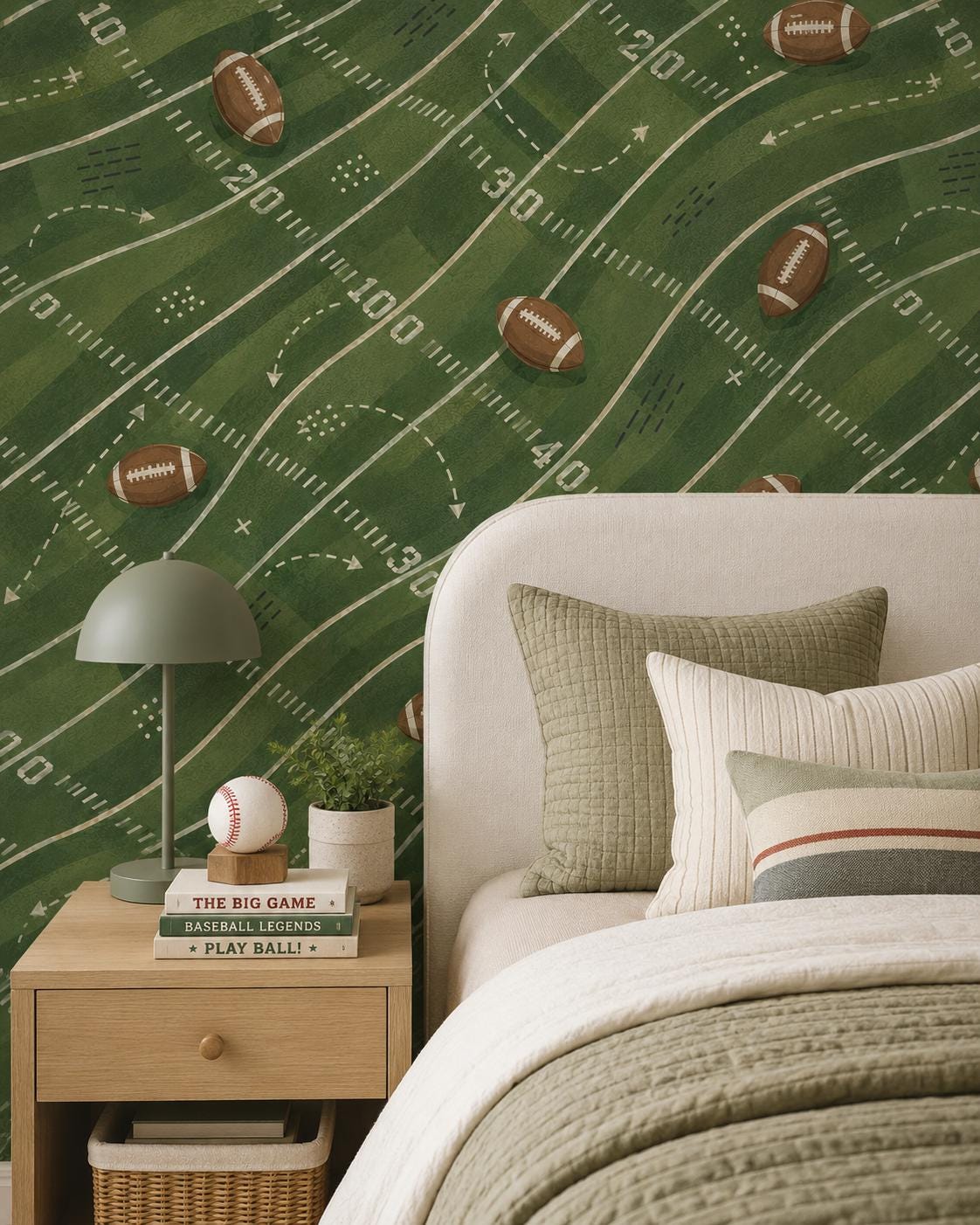 Kids Football Wallpaper: Field Wall Mural for Boys Room