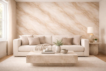 Elegant Marble Wallpaper: Soft Beige Luxury Peel and Stick Wall Mural