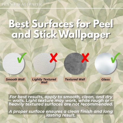 Green Leaf Wallpaper: Soft Botanical Wall Mural