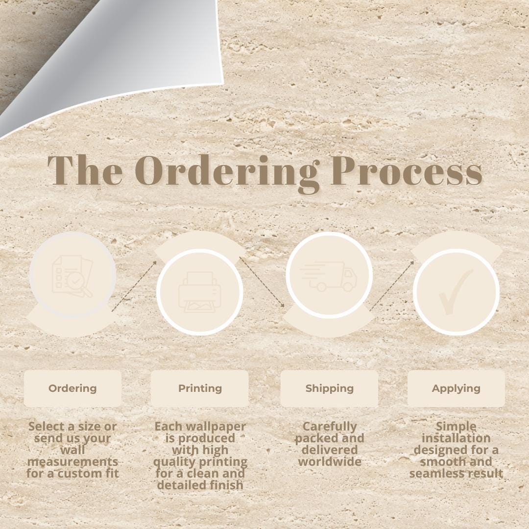 Travertine Stone Wallpaper: Cream Natural Wall Mural