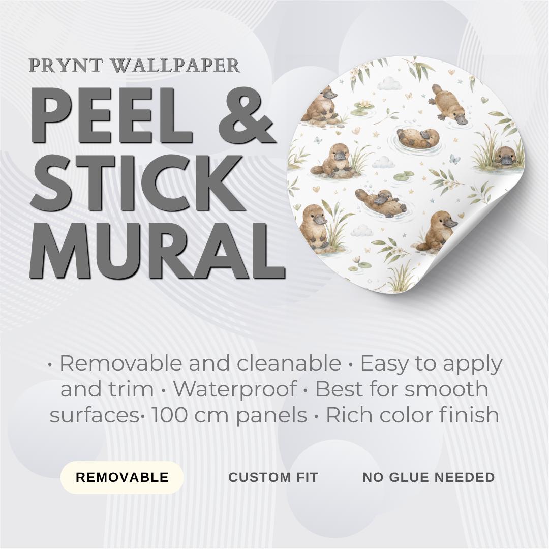Platypus River Wallpaper: Australian Animal Nursery Mural