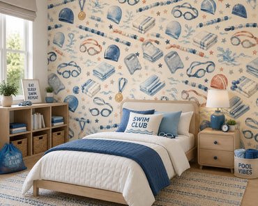 Swimming Club Wallpaper: Kids Sports Wall Mural