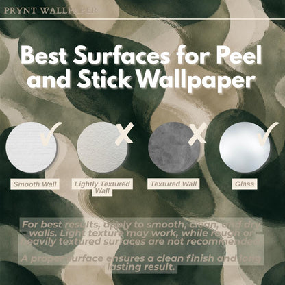 Deep Emerald Abstract Wallpaper: Moody Green Wall Mural