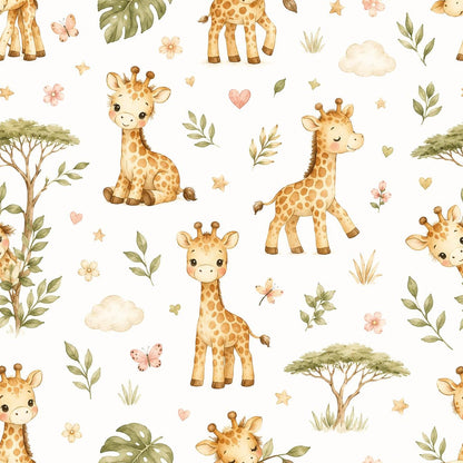Giraffe Wallpaper: Safari Nursery Wall Mural