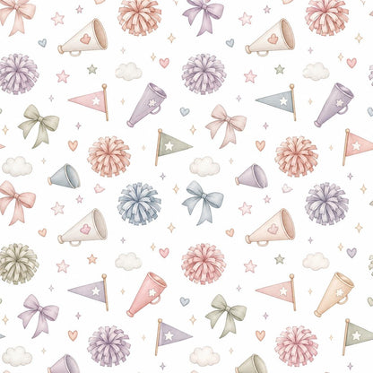 Cheerleading Wallpaper: Pom Pom Sports Nursery Mural