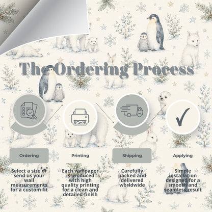 Snow Animal Wallpaper: Arctic Nursery Wall Mural