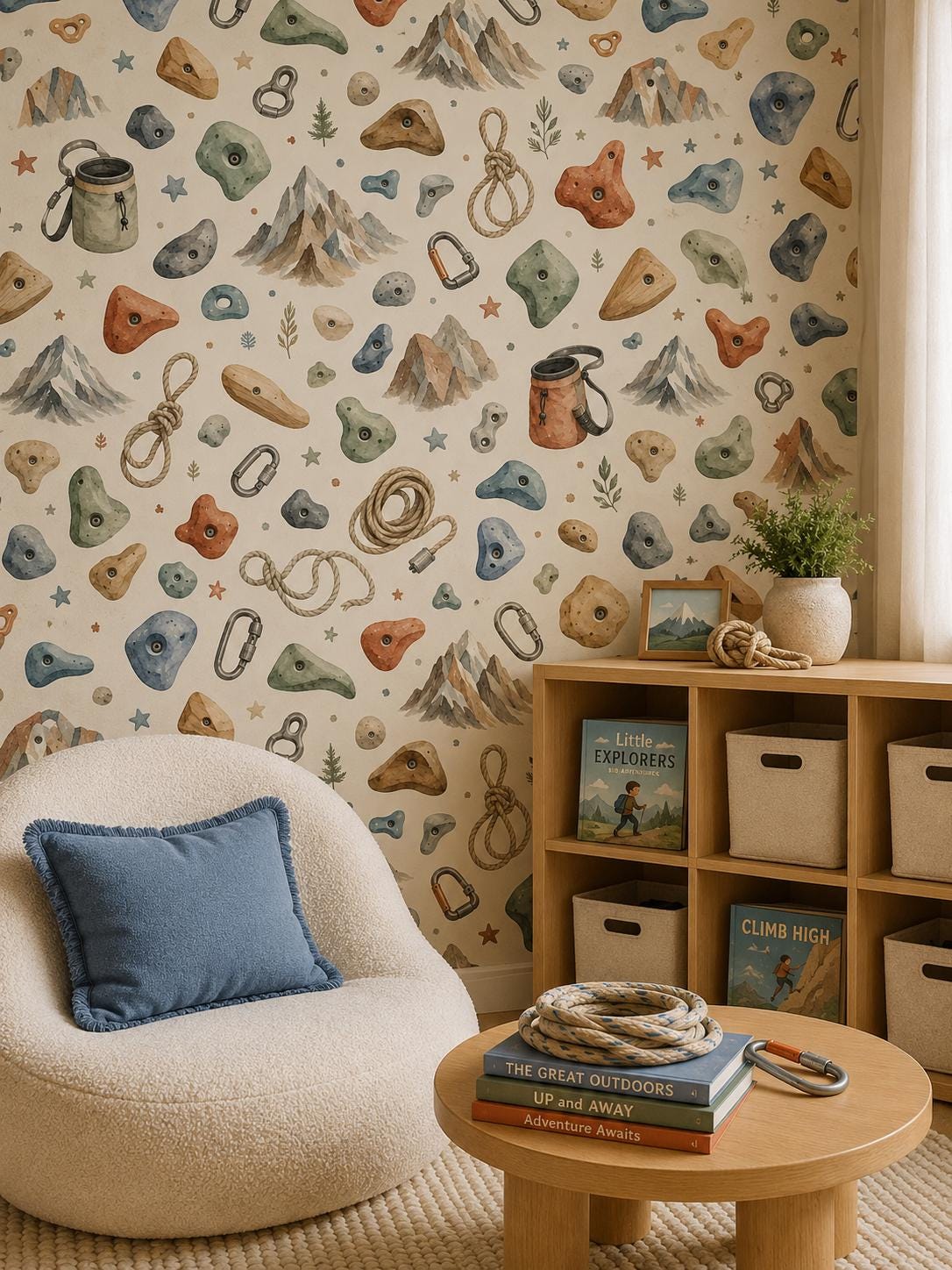 Climbing Adventure Wallpaper: Kids Sports Wall Mural