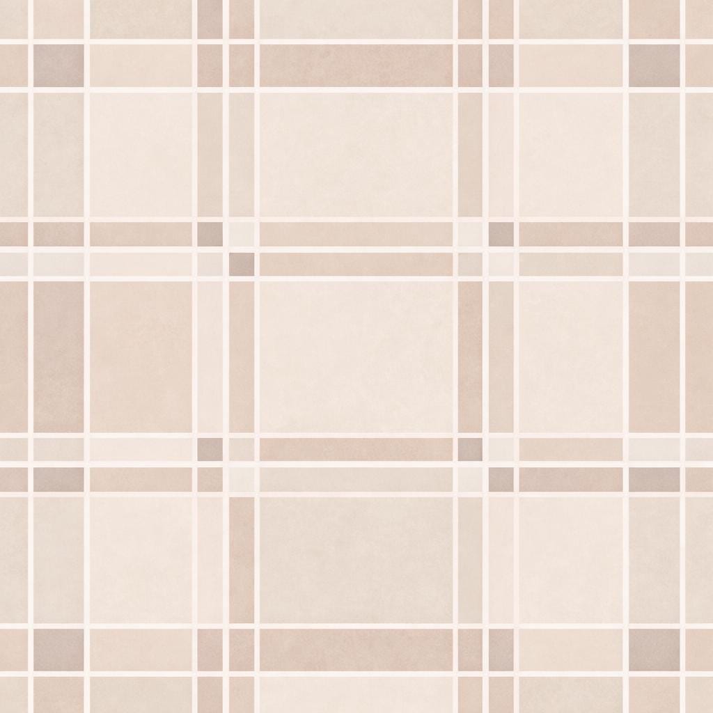 Beige Grid Wallpaper: Modern Minimal Line Pattern Wall Mural