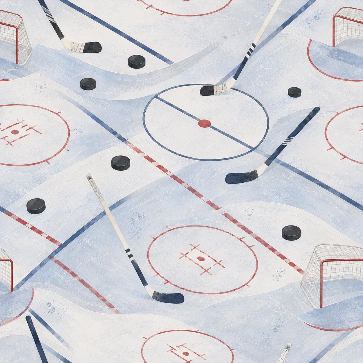 Kids Hockey Wallpaper: Ice Rink Wall Mural for Boys Room