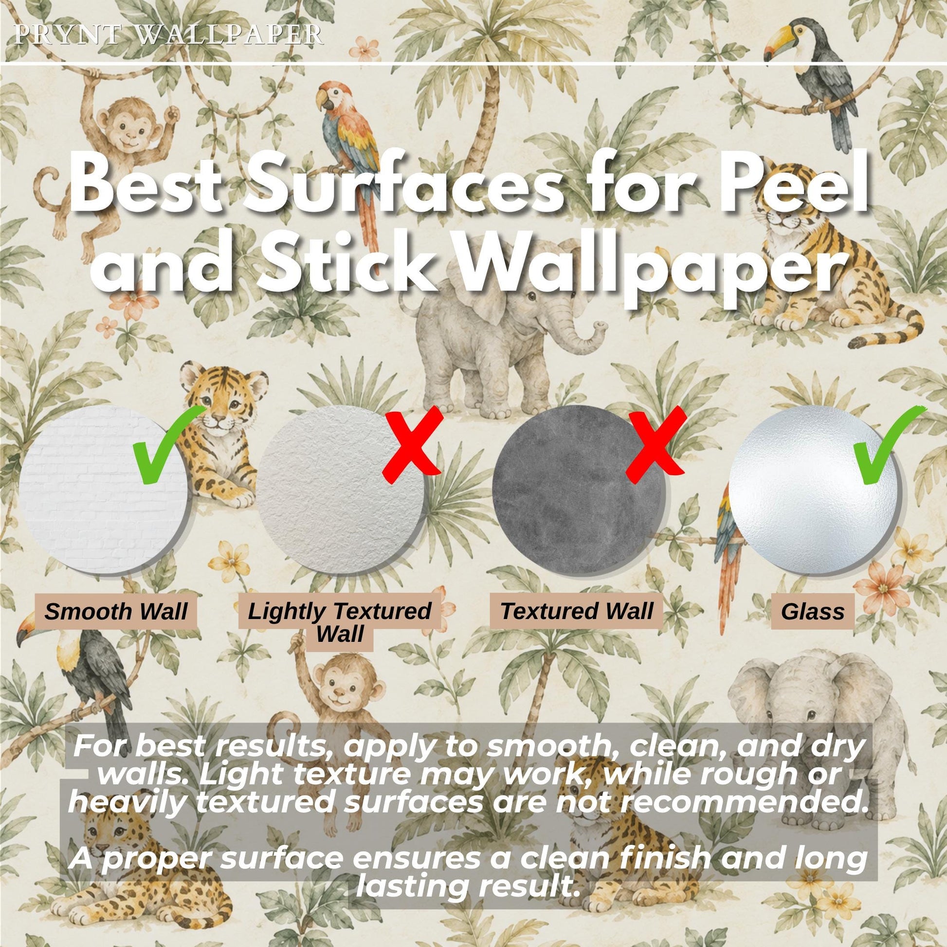 Jungle Animal Wallpaper: Safari Nursery Wall Mural