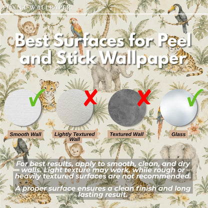 Jungle Animal Wallpaper: Safari Nursery Wall Mural