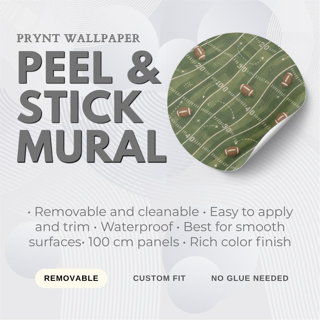 Kids Football Wallpaper: Field Wall Mural for Boys Room