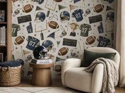 Football Champions Wallpaper: Kids Sports Wall Mural