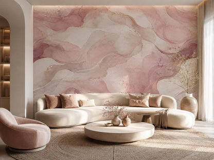 Mauve Rose Floral Wallpaper: Romantic Botanical Wall Mural