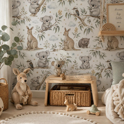 Koala Wallpaper: Australian Animal Nursery Mural