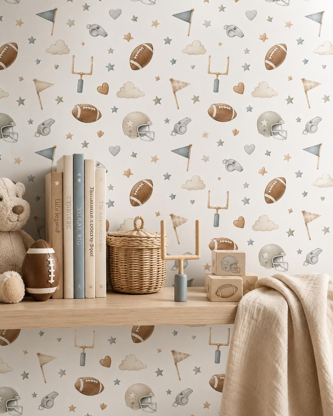Football Wallpaper: Touchdown Sports Nursery Wall Mural