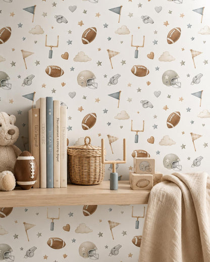 Football Wallpaper: Touchdown Sports Nursery Wall Mural