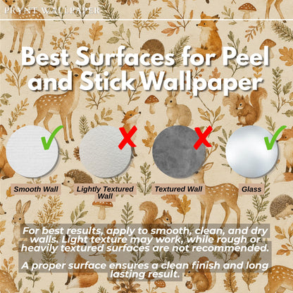 Autumn Woodland Animal Wallpaper: Cozy Forest Nursery Wall Mural