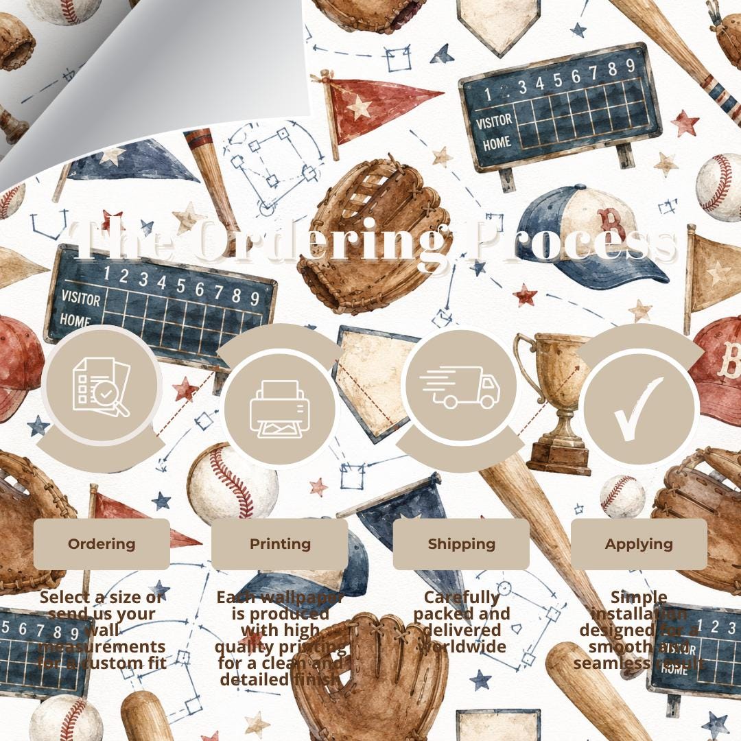 Baseball Rookie Wallpaper: Vintage Americana Wall Mural