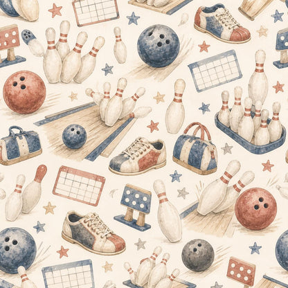 Bowling Fun Wallpaper: Kids Sports Wall Mural