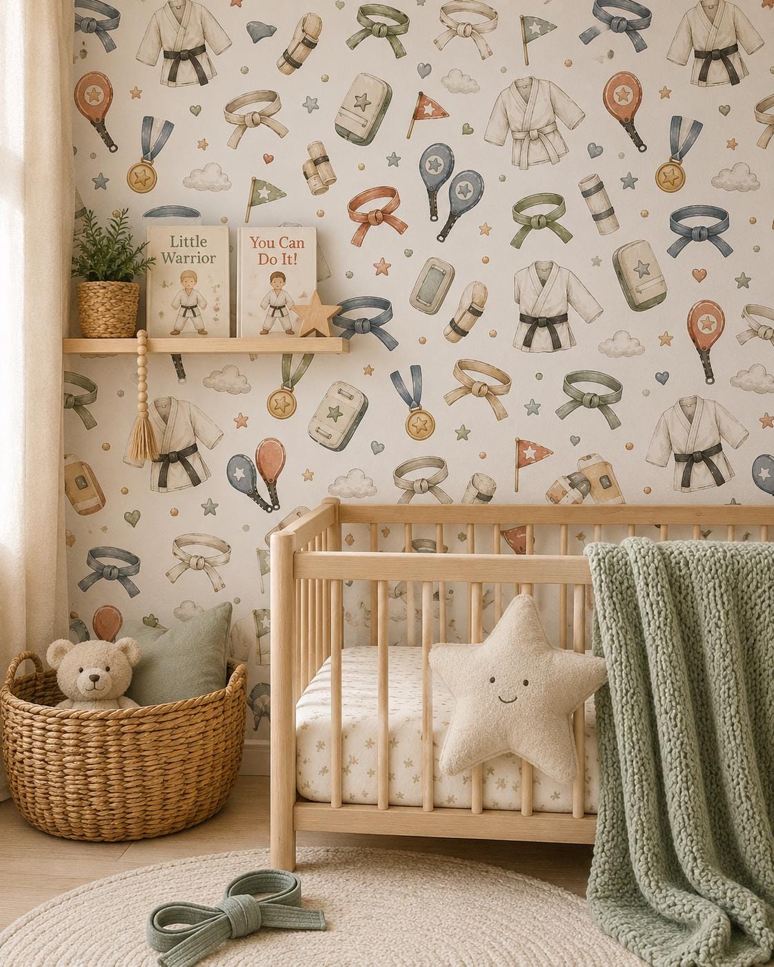 Martial Arts Belt Wallpaper: Sports Nursery Wall Mural