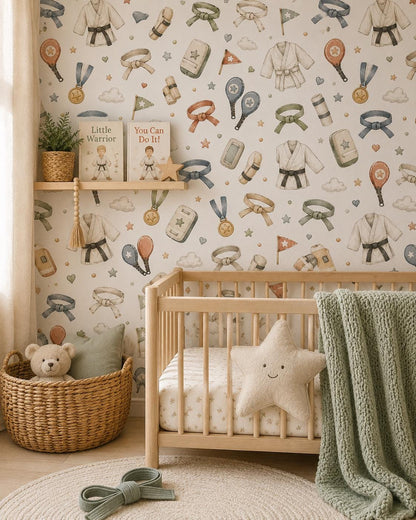 Martial Arts Belt Wallpaper: Sports Nursery Wall Mural