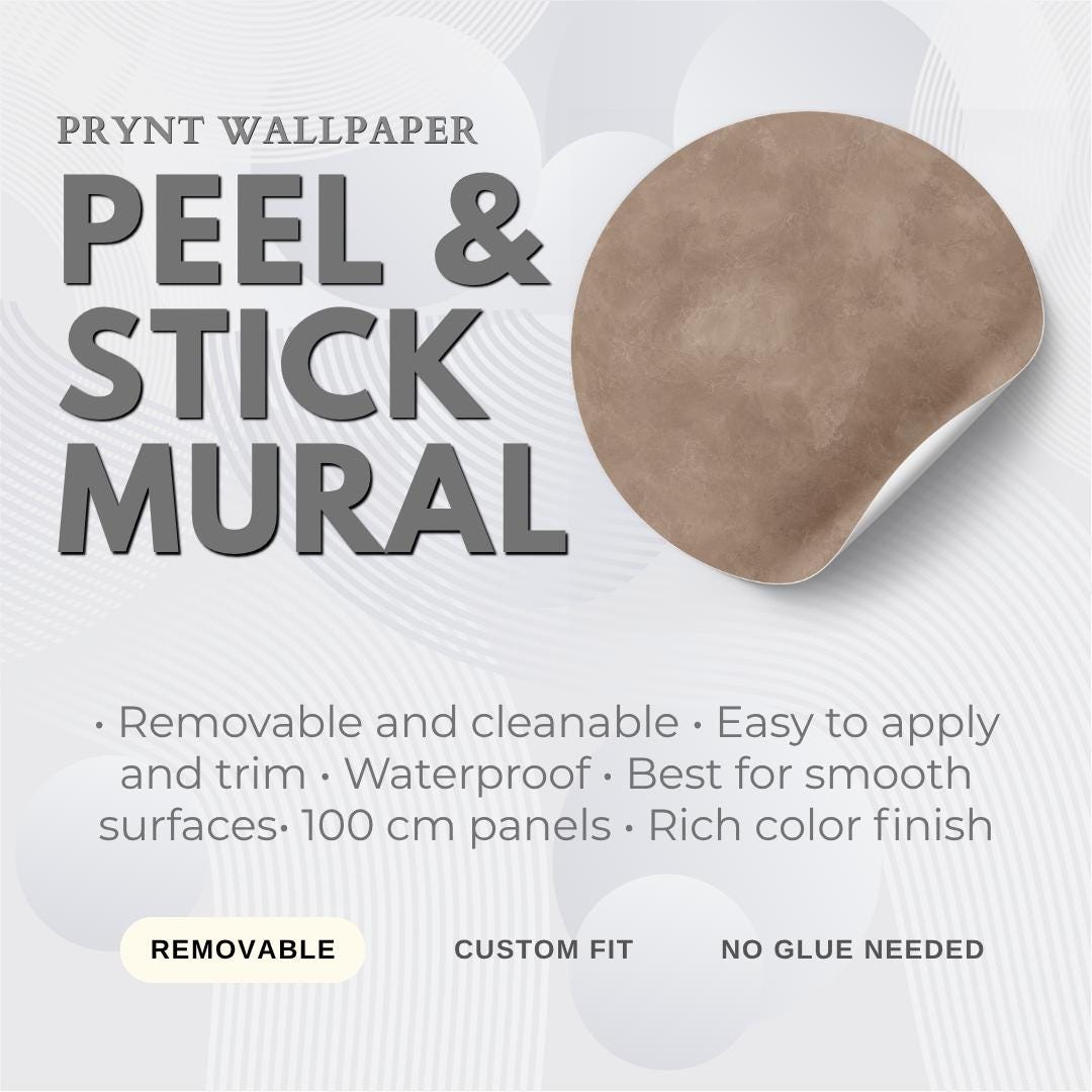 Cocoa Plaster Wallpaper: Warm Brown Textured Wall Mural